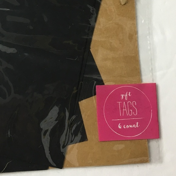 GIFT TAGS Black Chalk Neon Jute Strings 24 Total Die Cut Labeling Organizing NWT - Picture 3 of 5